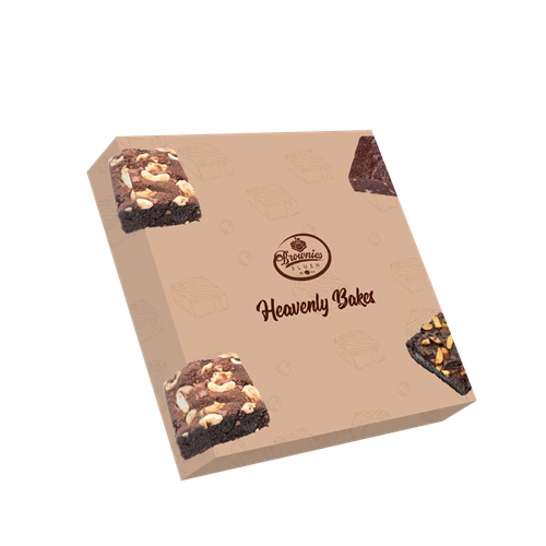Large Brownie Box | Holds Four Brownies | Personalize with Your Logo